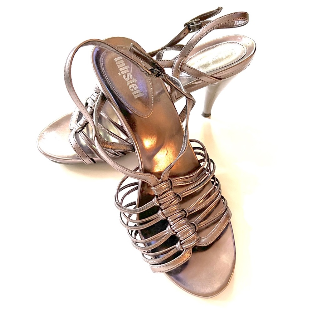 UNLISTED vegan leather, strappy, sexy heeled sandals, 10M